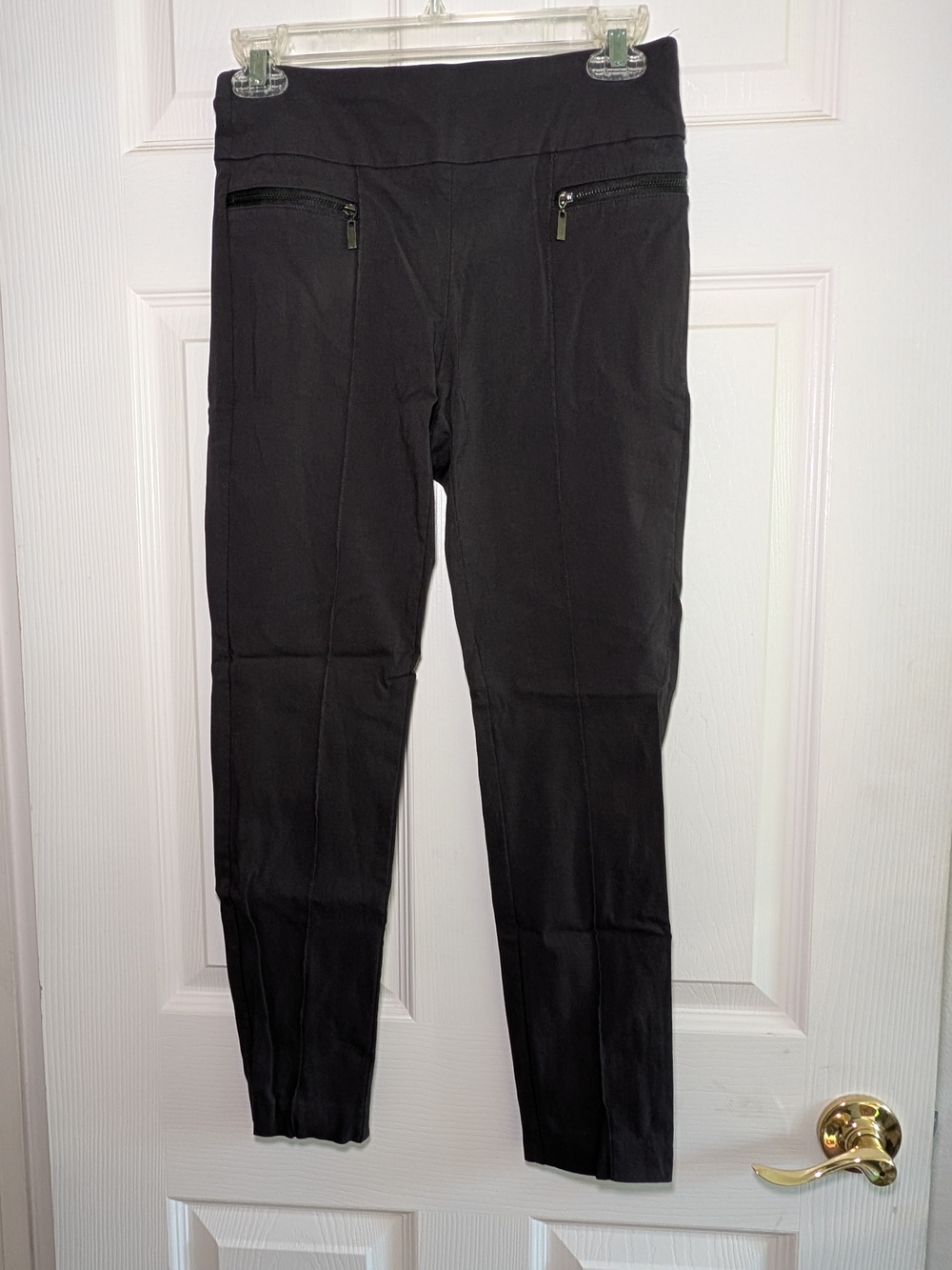 Women's Cropped Cigarette Pants, Charcoal Grey, Small Petite